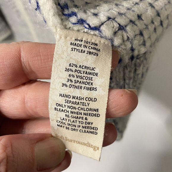 Soft Surroundings Womens Caressa Cardigan Sweater Open Front Gray Blue Size M - Picture 7 of 7